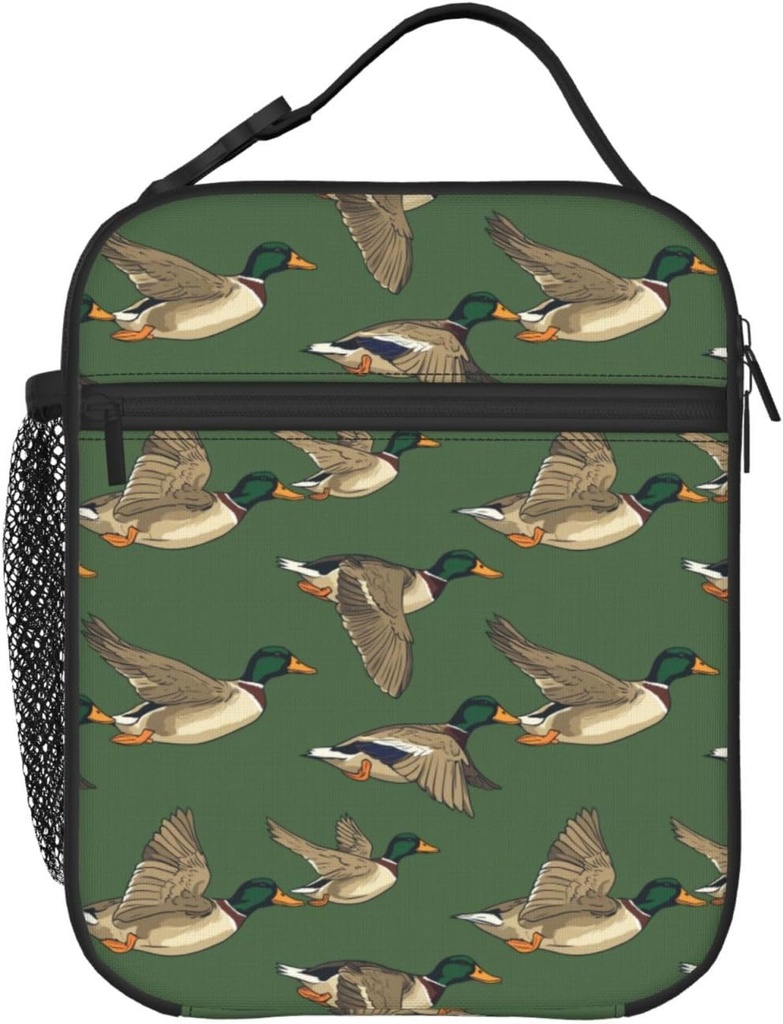 Adorable Mallard Ducks Lunch Box - Insulated Lunch Bags for Boys/Girls/Women/Men Detachable Handle Lunchbox Meal Tote Bag