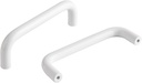 5 Pack Bright White Handle Cabinet Drawer Modern Pull Child Bedroom pulls 3.8 Inch(96mm) Hole Center Curved pulls ​Carrying Handles (5, Bright White, 3.8 Inch(96mm))