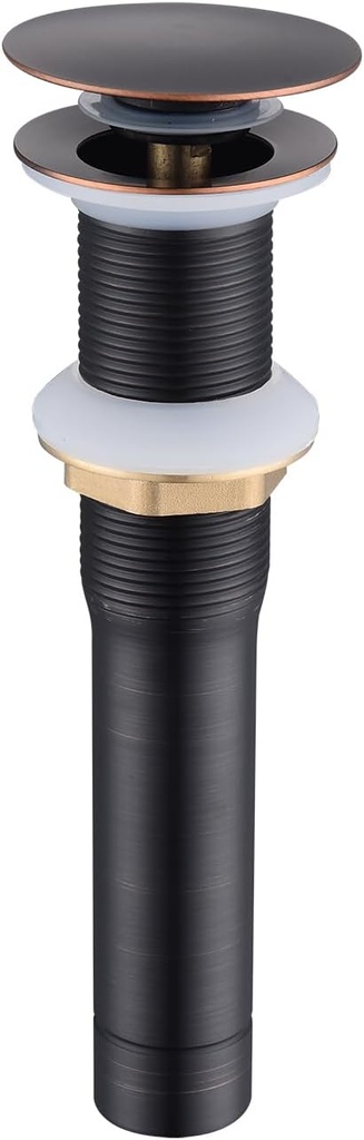 Bathroom Sink Drain, Vessel Sink Pop Up Drain Kit Without Overflow Oil Rubbed Bronze Strainer Basket Hair Catcher, Detachable Basket Stopper Brass and 304 Stainless Steel