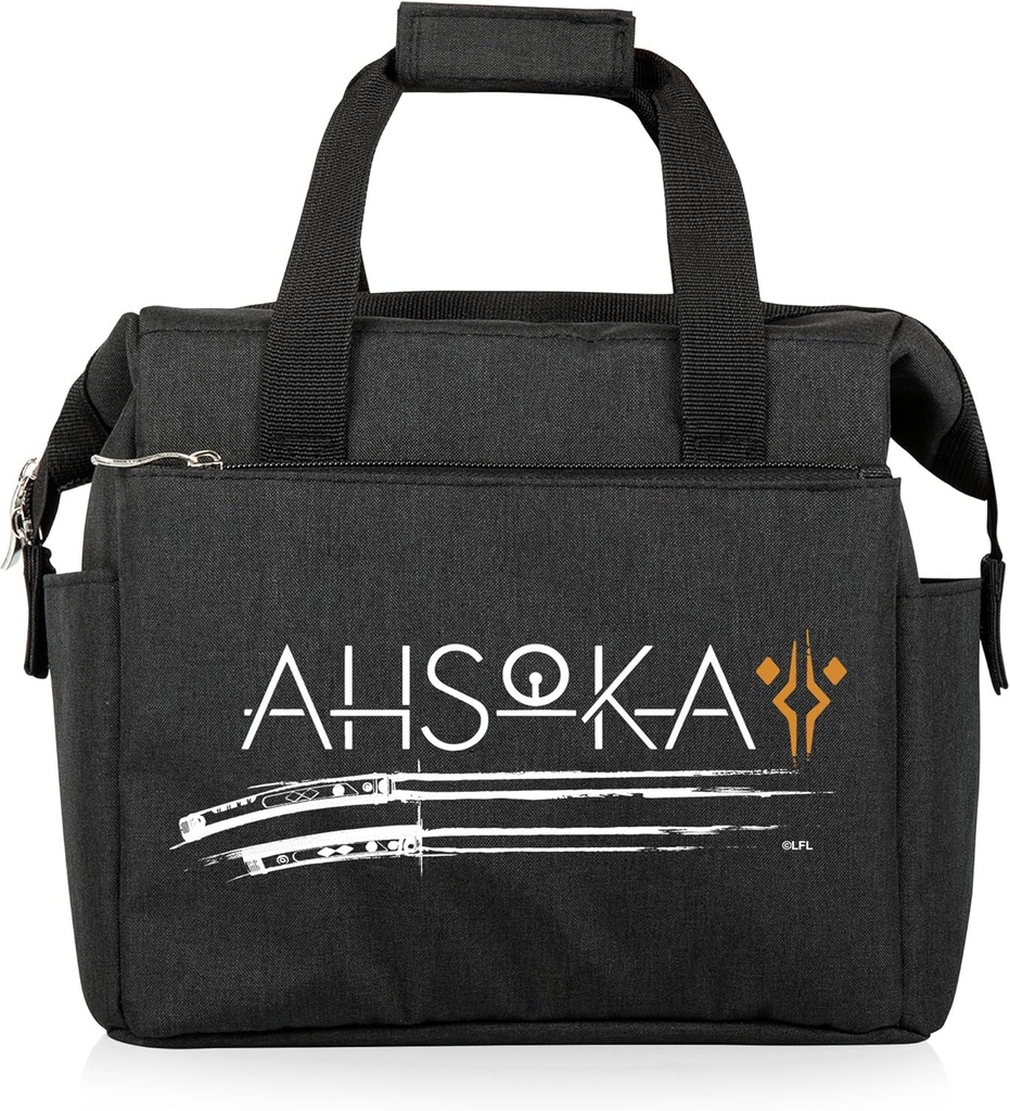 PICNIC TIME Star Wars Ahsoka On The Go Lunch Bag Cooler, Soft Cooler Lunch Box, Insulated Lunch Bag, (Black)