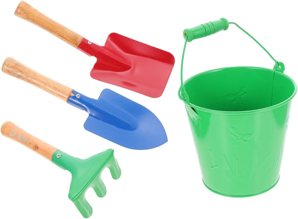 VANZACK 1Set Gardening Tool of Hand Tools for Includes Handy Garden Shovel Rake and Bucket for Outdoor Planting and Beach Play Lightweight and