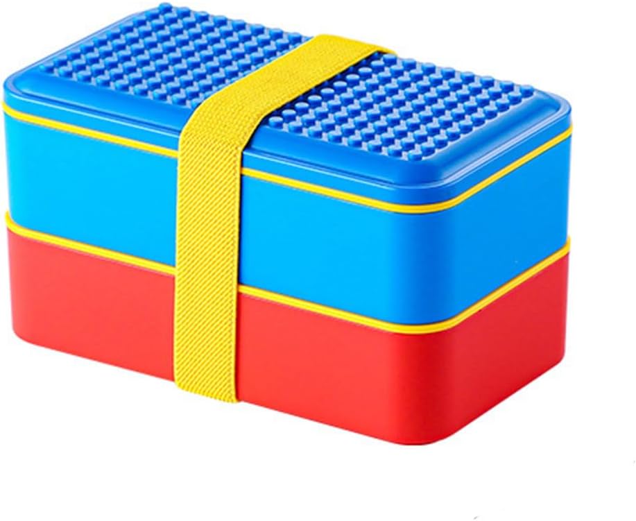 Double layered building block lunch box