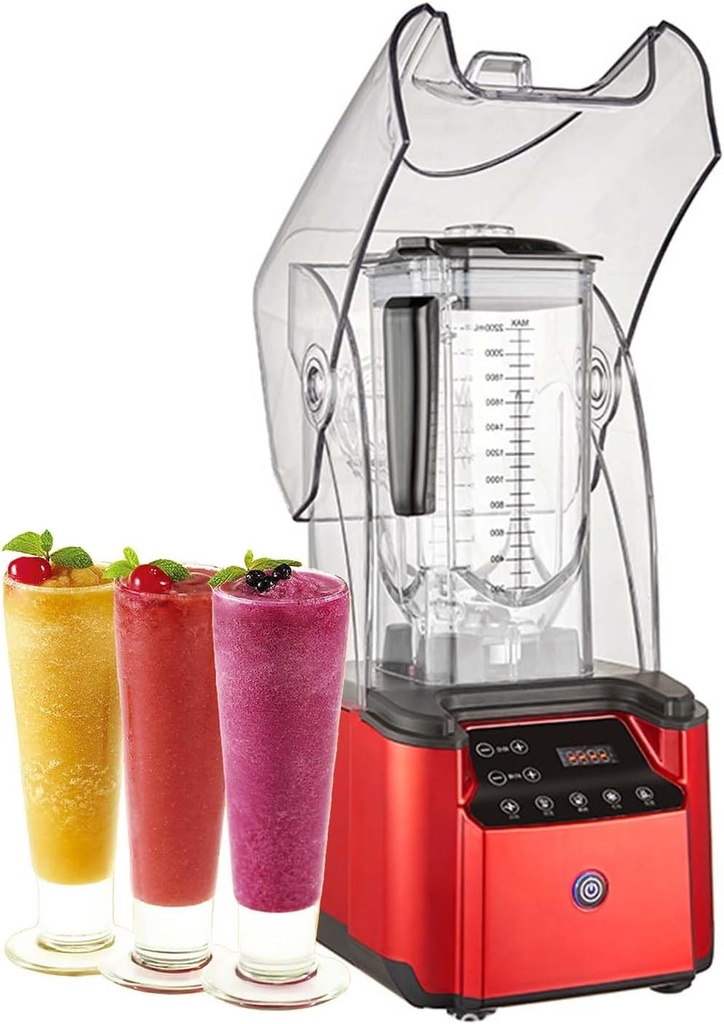 Commercial Smoothie Machine, 2200W Electric Food Chopper, Table Mixer Smoothie Machine, Frozen Drinks Ice Cream