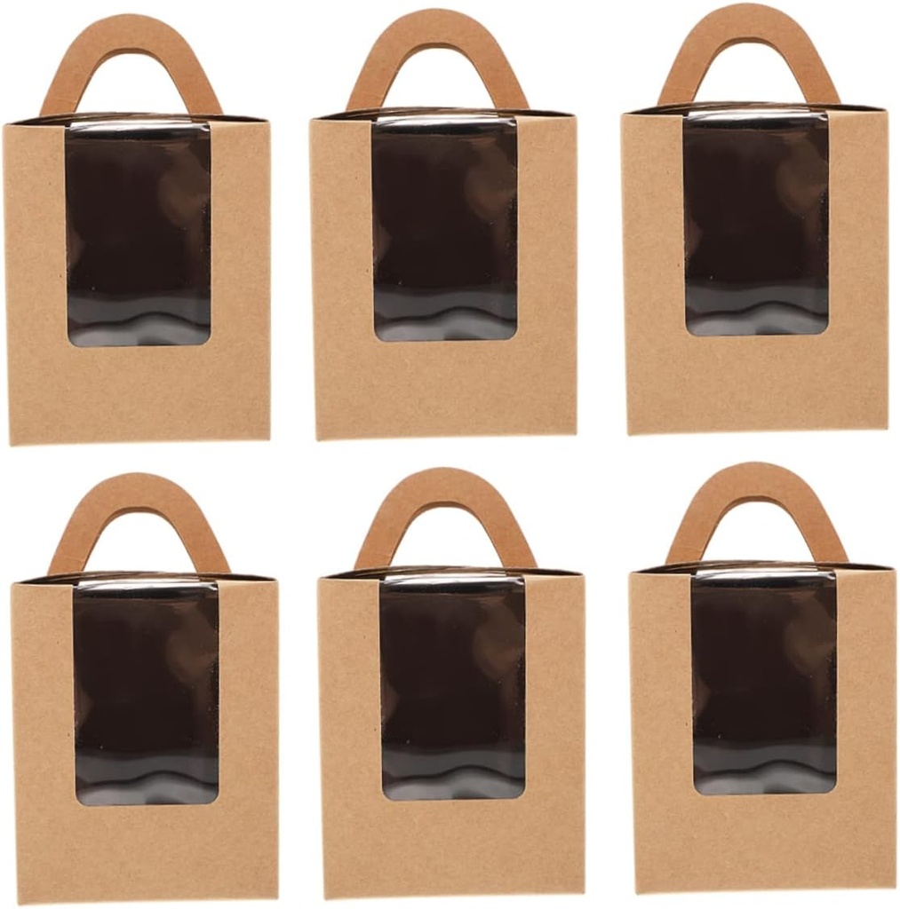 Alipis Cake Holders Muffin Case Backing Cake Case Packing Boxes Cupcake Wrapping Box Windowed Dessert Packaging