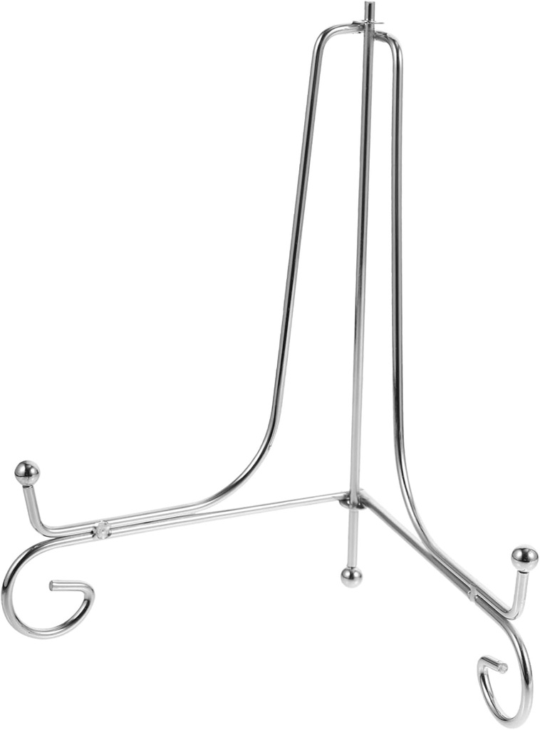 Iron Art Plate Holder Display Stand Multi-functional Dish Rack for Home Office Weddings and Events Sturdy Three-legged Design for Plates Frames and Artworks