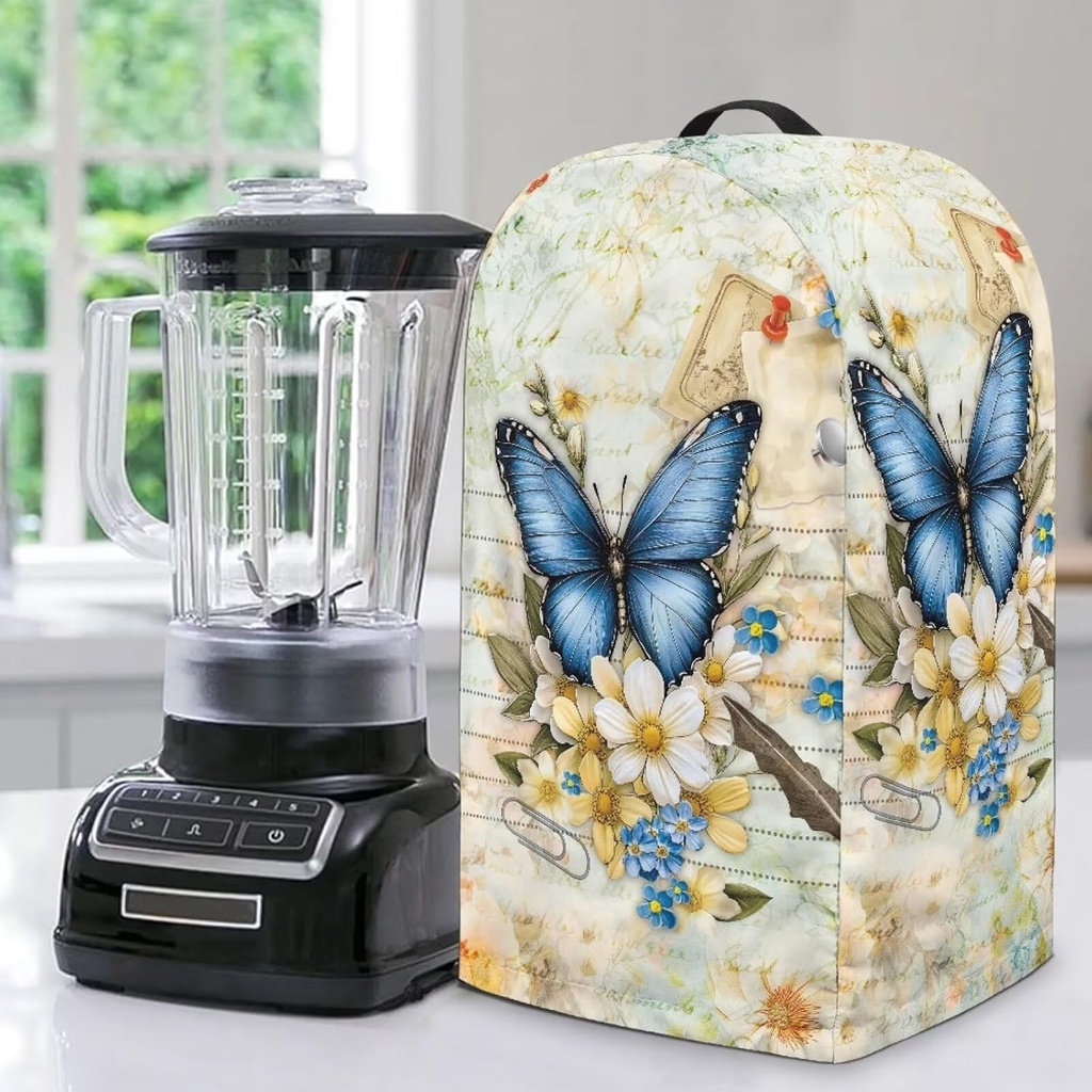 Blender Cover Stand Mixer Covers Boho Floral Butterfly Anti Fingerprint Dust Covers Juicer Cover for Home Kitchen Universal Appliance