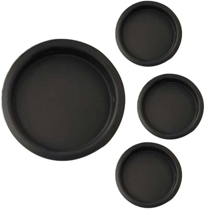 QCAA Solid Brass Finger Pull, 1-3/4", Matte Black, 4 Pack, Made in Taiwan