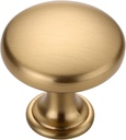 Alzassbg 25 Pack Champagne Bronze Cabinet Knobs, 1-1/8 Inch Diameter Round Kitchen Knobs for Cabinets and Drawers AL6011TGP