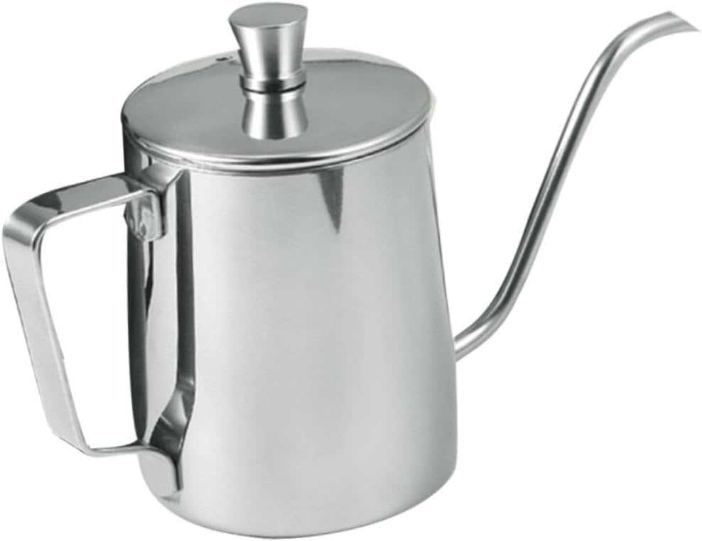 HOMSFOU Practical Kettle Tea Pot Stainless Steel Kettle Long Narrow Spout for Kitchen Tea House