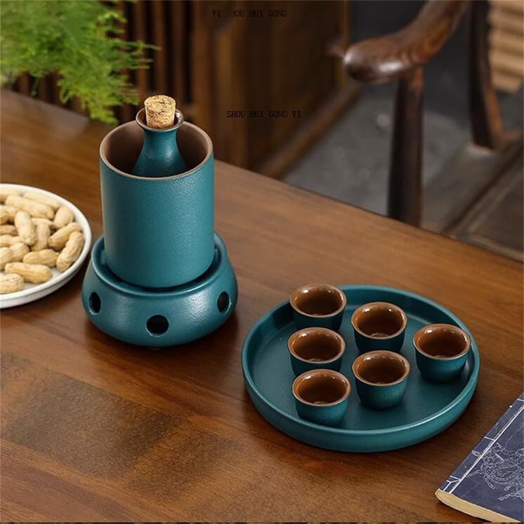 Small Capacity Wine Pot A Glass Glass Ceramic Wine Set Yellow Wine Hot Pot Antique Wine Distributor