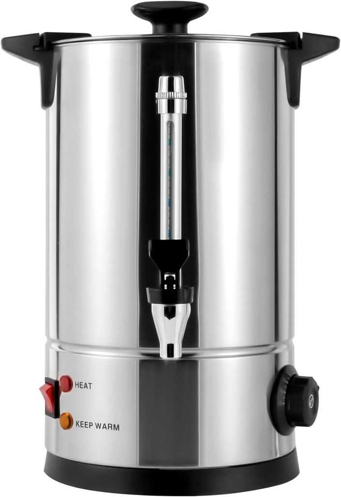 Commercial Coffee Maker, 10L/2.64gal Large Percolator Coffee Urn Stainless Steel Percolate Coffee Make with Thermostable Design for Home, Party, Office, Wedding (8L)