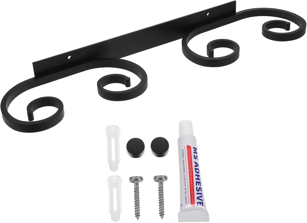 KICHOUSE Wall-mounted Wine Glass Rack Cup Stand Wall-mounted Goblet Holder Aluminum Alloy Cups Black