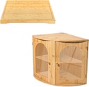 Corner Bread Box for Kitchen Countertop,Bread Storage Container for Homemade Bread and Stove Top Covers for Electric Gas Stove Burners, Bamboo Noodle Board Stove Cover