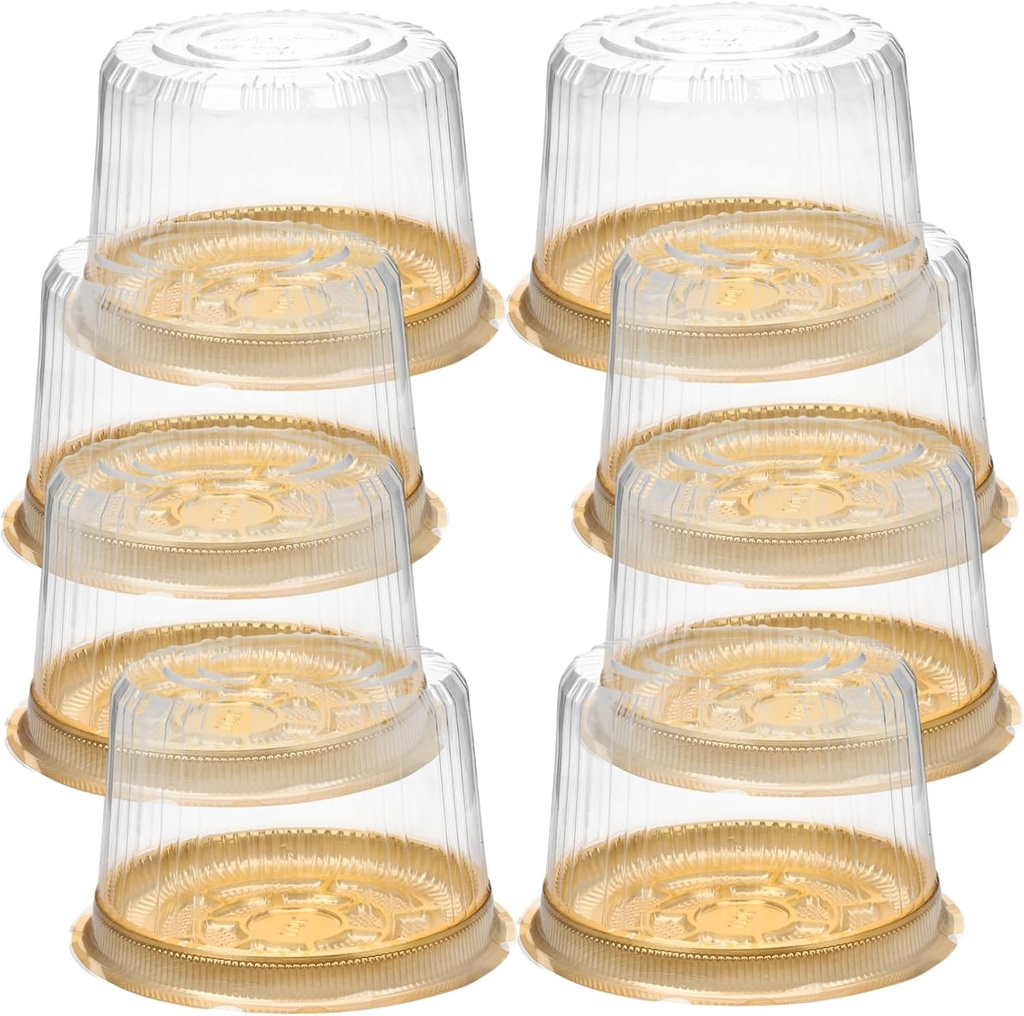 20Pcs Clear Plastic Cake Slice Boxes Stackable Cake Carrier for Home Parties and Bakeries Easy Assembly Transparent Design for Safe Dessert Transport