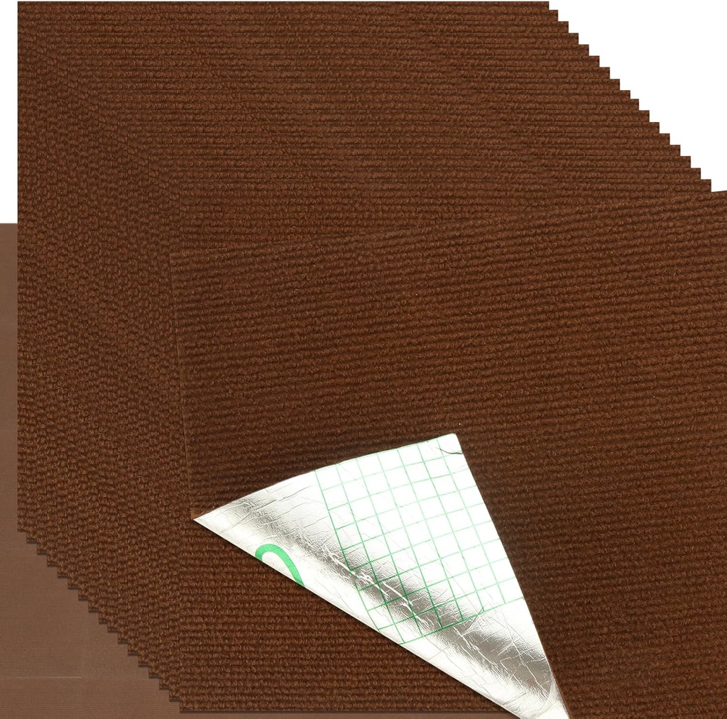 36 Pack Peel and Stick Carpet Tiles Squares 12" x 12" Self Adhesive Carpet Tiles Soft Padded Carpet Floor Tile for Office, Living Room, Bedroom,Dining Room