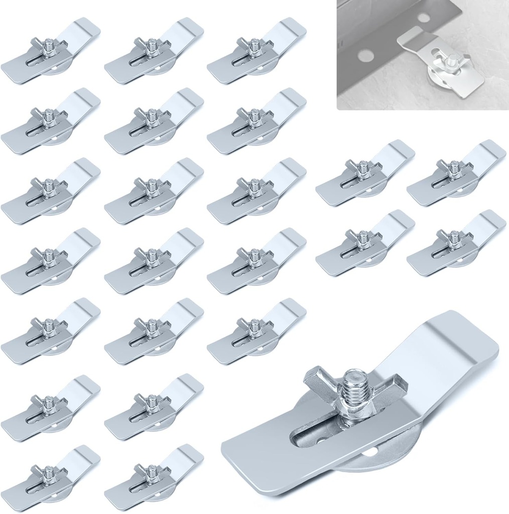 Heavy Duty Undermount Sink Clips - 24 Pack for Bathroom & Kitchen Vanity Countertop Sink Supports