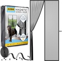 AUGO Magnetic Screen Door - Self Sealing, Heavy Duty, Hands Free Mesh Partition Keeps Bugs Out - Pet and Kid Friendly - Patent Pending Keep Open Feature - 38 Inch x 83 Inch