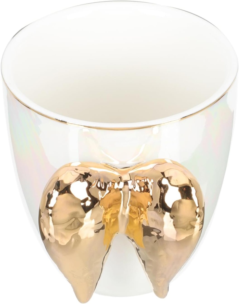 Drinking Cup with Elegant Wing Design Nordic Style Coffee Mug for Milk Juice and Tea Wedding present Favor