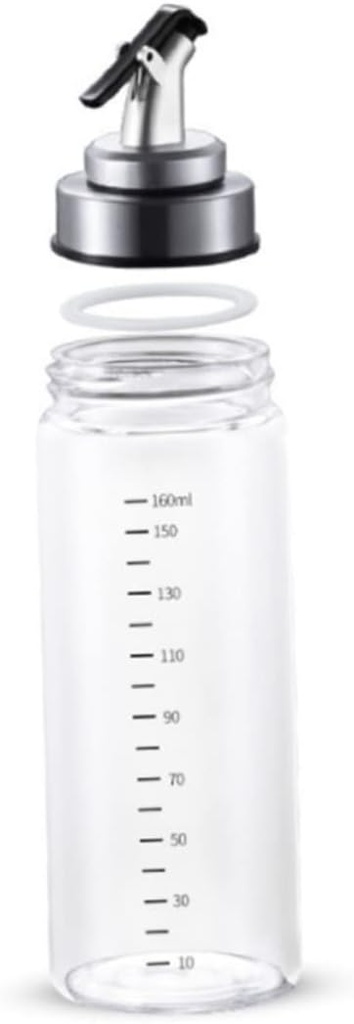 Glass Oil Dispenser Bottle Sauce Container Liquor Pourers Food-grade Borosilicate for Vinegar Soy Sauce More Easy Pour Spout Design Leak for Kitchen Restaurant Use Small
