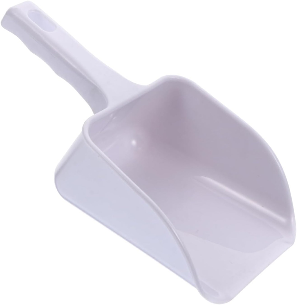 1pc Simple Tea Scoop Sturdy Flour Shovel Practical Rice Scoop Easy to Hang Storage White Ice Scooper
