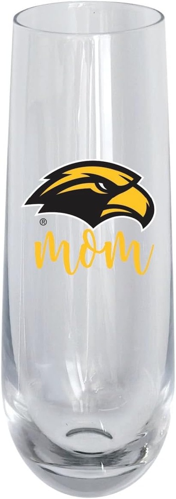 R and R Imports Southern Mississippi Golden Eagles 10 oz Stemless Flute mom Design Officially Licensed 4-Pack