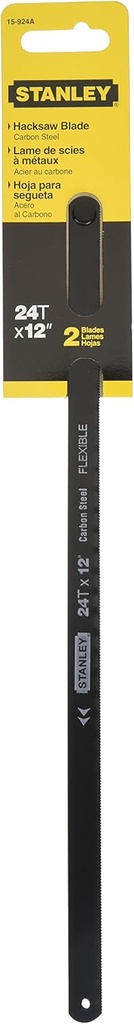 Stanley 15-924A 24 Point Hacksaw Blade High Carbon Steel, 12-Inch