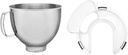 KitchenAid 5 Quart Stainless Steel Bowl for Tilt-Head Stand Mixers (KSM5SSBHM) and KitchenAid Secure Pouring Shield for Tilt-Head Stand Mixers (KSMTHPS)