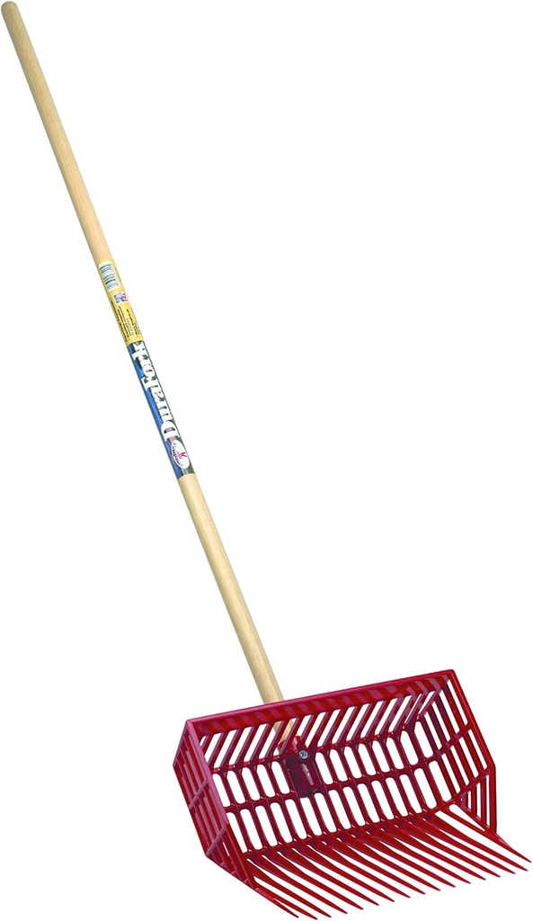 Little Giant DuraPitch II Pitch Fork (Red) Durable Polycarbonate Stable Fork with Basket Design (13 in Tines) (Item No. DP2RED)