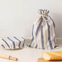 Linen Bread Bag for Homemade Sourdough Bread with Proofing Cover, Reusable Linen Sourdough Bread Storage Bag - Plastic Lined - with Proofing Bowl Cover