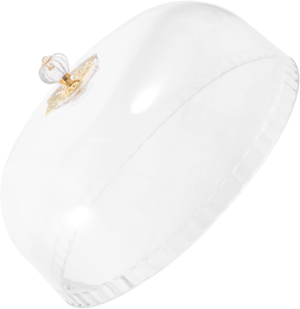DECHOUS Clear Acrylic Dessert Dome Cover Transparent Food Cover for Cakes Pastries and Cupcakes Airtight Seal for Freshness Kitchen Food Protector