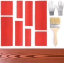 8 Pcs Wood Grain Tool,Faux Wood Graining Painting Tool Set with Brush and Gloves Rubber Wooden Texture Pattern Making Natural Woodgrain Knurling Maker for DIY Wall Room Furniture Decor