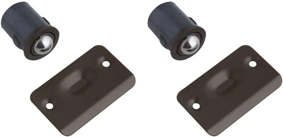 2-Pack Drive-in Ball Catch for Closet Doors with Dummy Knobs or Levers, Oil Rubbed Bronze – Design House, 181982