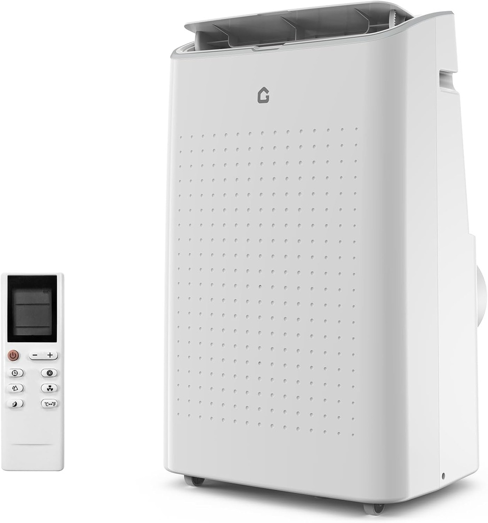 14,000 BTU Portable Air Conditioner for 750 Sq.Ft - Drainage-Free 3 in-1 w/Cool, Dehumidifier & Fan, 50dB Quiet & No Tools Window Kit for Bedroom/Apartment/Office