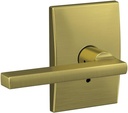 SCHLAGE Custom FC172 LAT 608 CEN Latitude Non-Turning Lever with Century Trim, Satin Brass (FCX172)
