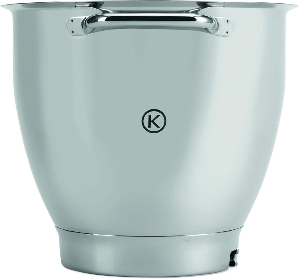 Kenwood Mixing Bowl, Stainless Steel Bowl Chef Elite Food Processor Accessories Stainless Steel Bowl Titanium XL SS Bowl 6,7 Liter Silver