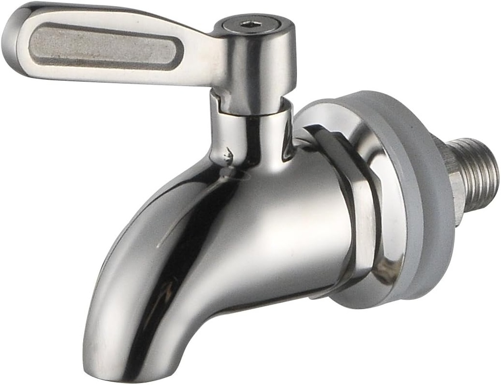 Stainless Works SSS012 Stainless Steel Beverage Dispenser Replacement Spigot(Polished Finish) fits 12mm Opening