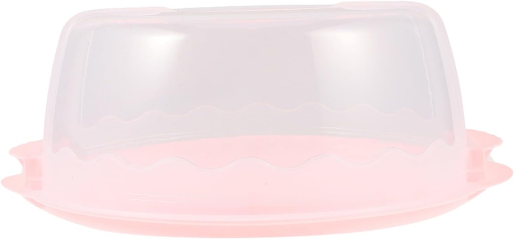 Milisten Transparent Cake Carrier Box with Dome Handle Reusable Dessert Storage Holder for Cakes Cookies Pies for Outdoor Events Storage