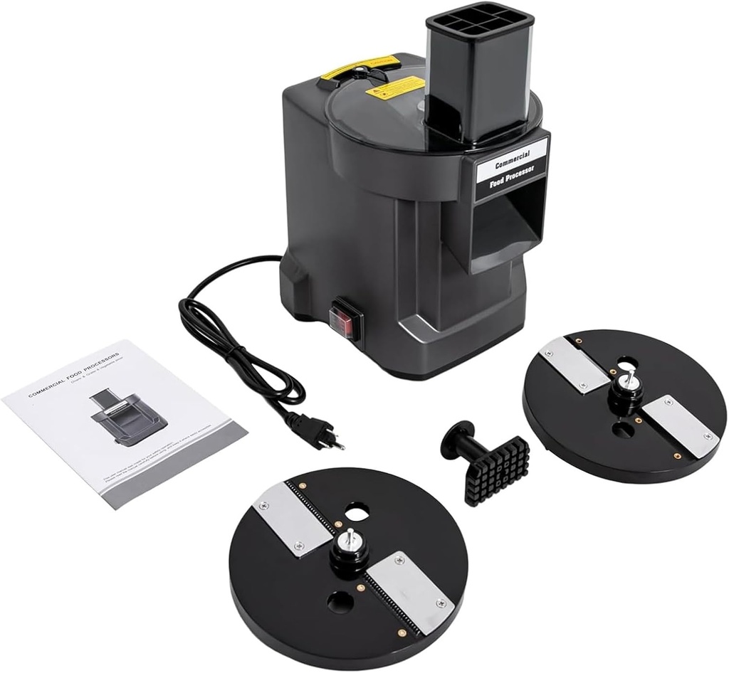 3 in 1 Electric Vegetable Dicer Slicer Shredder, Commercial Food Processor with 3 Blades, Food Chopper for Carrot Potato Onion,Black