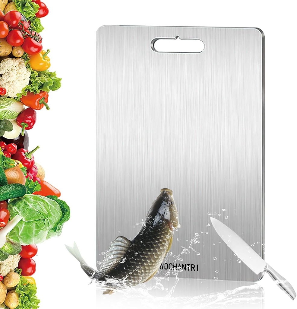 Titanium Cutting Board,Cutting Boards for Kitchen,Dishwasher Safe, Double-Sided, Suitable for Fruits, Vegetables, Meat, Outdoor, Housewarming Gifts, Etc(13.4″x9.1″)