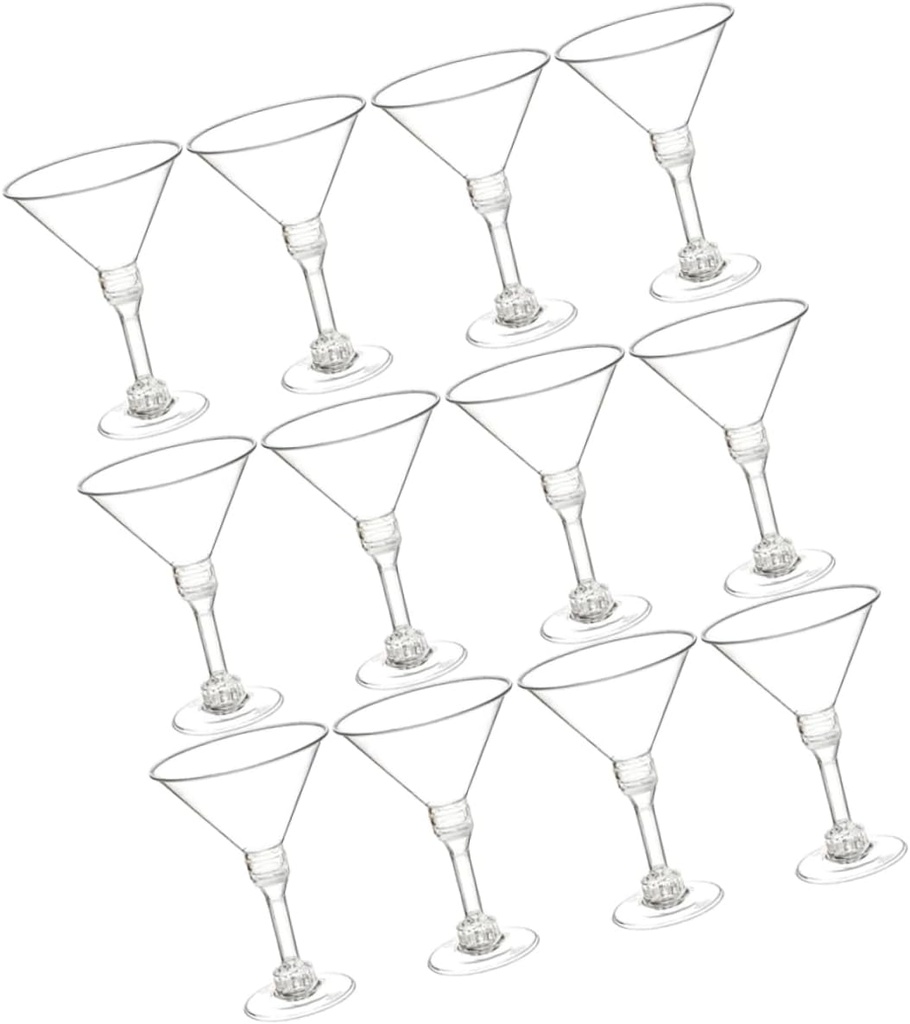 15Pcs Wine Goblets Disposable Cocktail Glasses for Parties Festivals and Events for Whiskey Desserts and Beverages Elegant Design for Stylish Serving