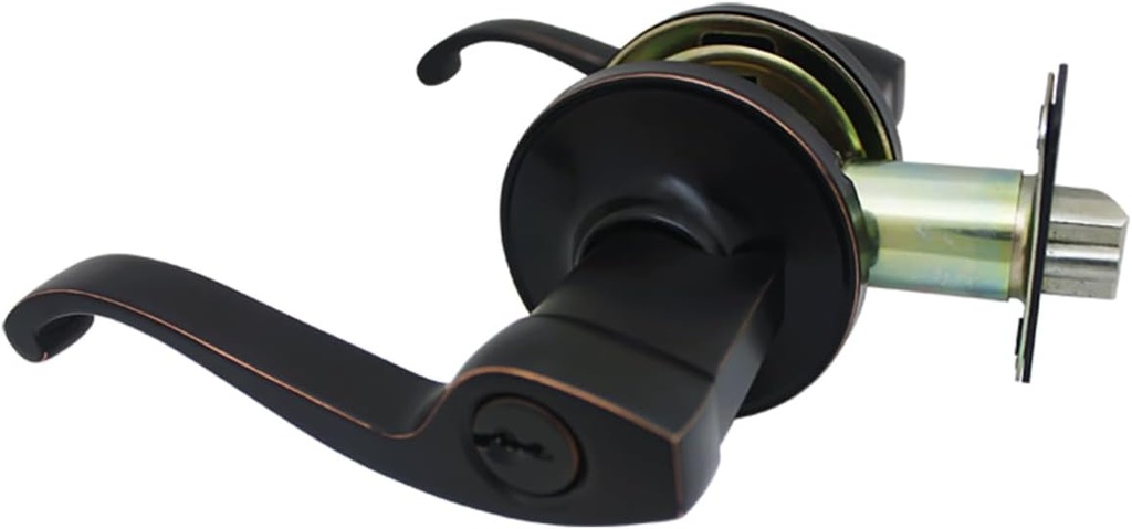 Cosmas 50 Series Oil Rubbed Bronze Entry Door Lever [DL50-ORB] (We Key Lock Orders Alike for Free)