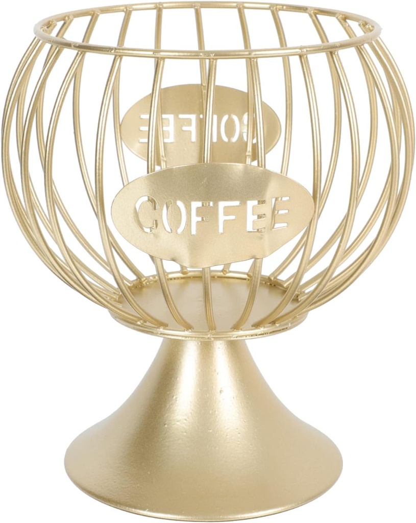 Cabilock 1pc Golden Capsule Storage Basket Fruit Organizer for Home and Cafe Compact Design for Countertop Easy to Clean Practical Snack Holder