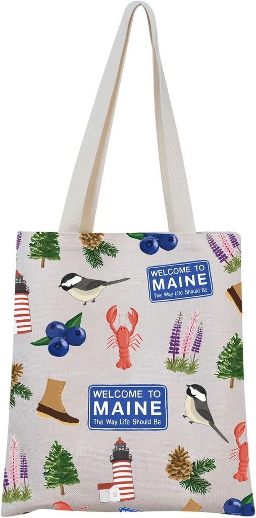 Maine State Gift for Maine Lovers Maine Travel Gift Maine Tote Bag Welcome to Maine Moving to Maine Gift