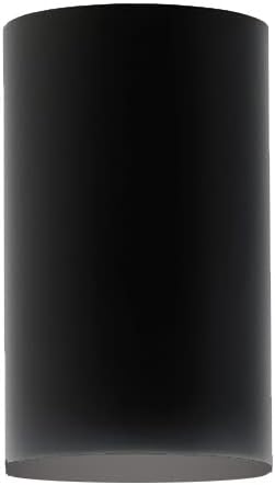 Sunlite 90161 7 Inch Modern Cylinder Flush Mount, Matte Black Finish, Aluminum Shade, Minimalist Design Downlight, 60 Watts Max, E26 Bulb (Not Included), 120V, Living Room & Entryways