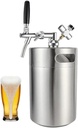 Home Brewing Mini Keg Growler Kit (5L Beer Keg & Adjustable Beer Faucet & 60psi Co2 Charger & Beer Keg Spear),Beer Disoenser for Home Brewing Wine Accessories