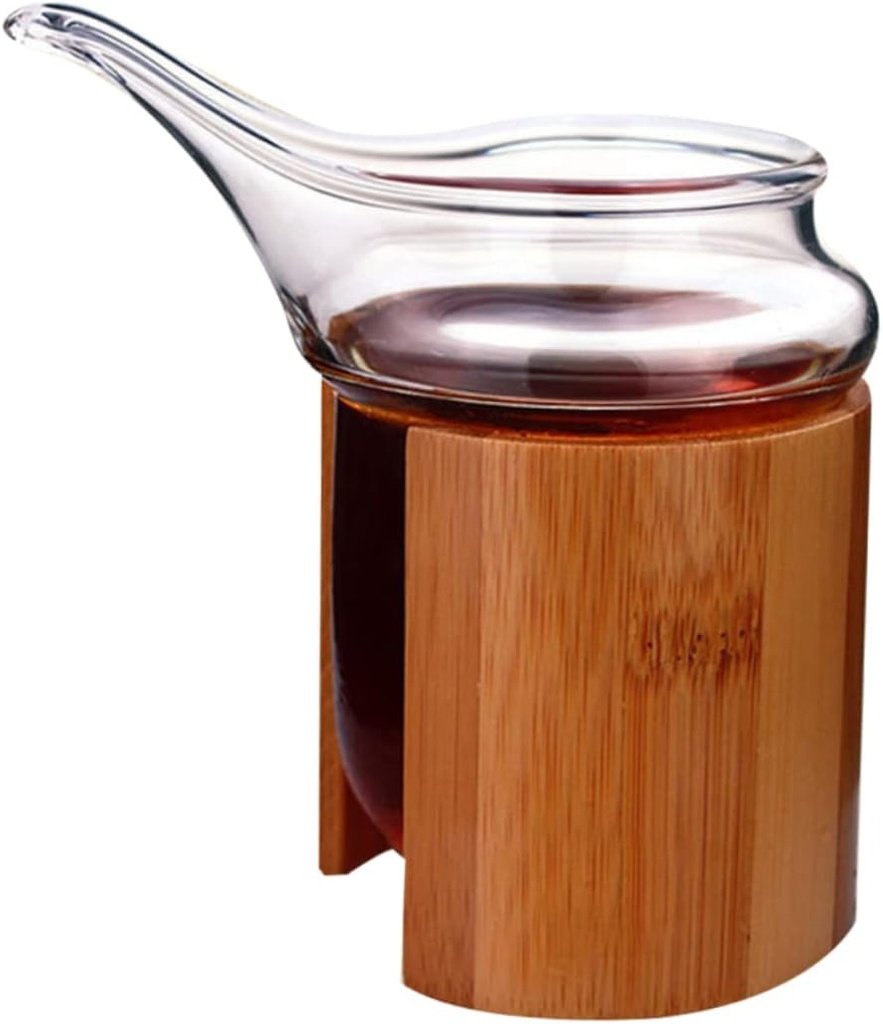 Luxshiny Heat Resistant Glass Tea Fairness Cup with Sleeve Small Transparent Tea Dispenser Leak Resistant for Home Coffee Shops Restaurants and Gift Giving