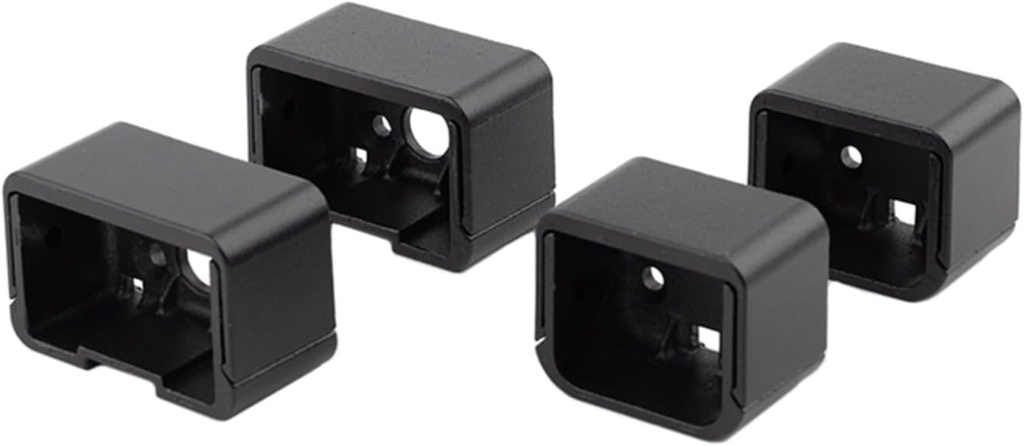 Deckorators Textured Black Aluminum Contemporary Rail Horizontal Bracket Kit (2-Piece, 4-Pack)