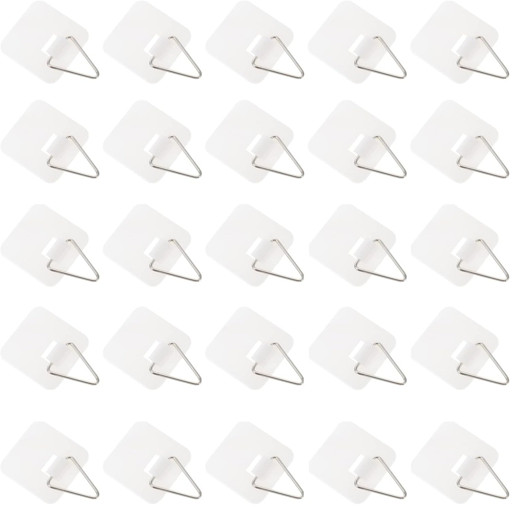 FAVOMOTO 50pcs Dish Storage Hanging Hooks Multipurpose Fixator Hanger for Organization Simple Design Reusable Non-deformable for Use