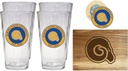 R and R Imports Albany State University Officially Licensed Kitchen Pack - Wood Cutting Board, 4 Pint Glasses & Magnetic Bottle Opener