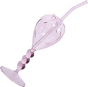 PRETYZOOM 1set Heart Shaped Cocktail Glass Goblet with Straw Elegant Wine Cup for Weddings Parties and Home Use for Celebrations and Gatherings Design